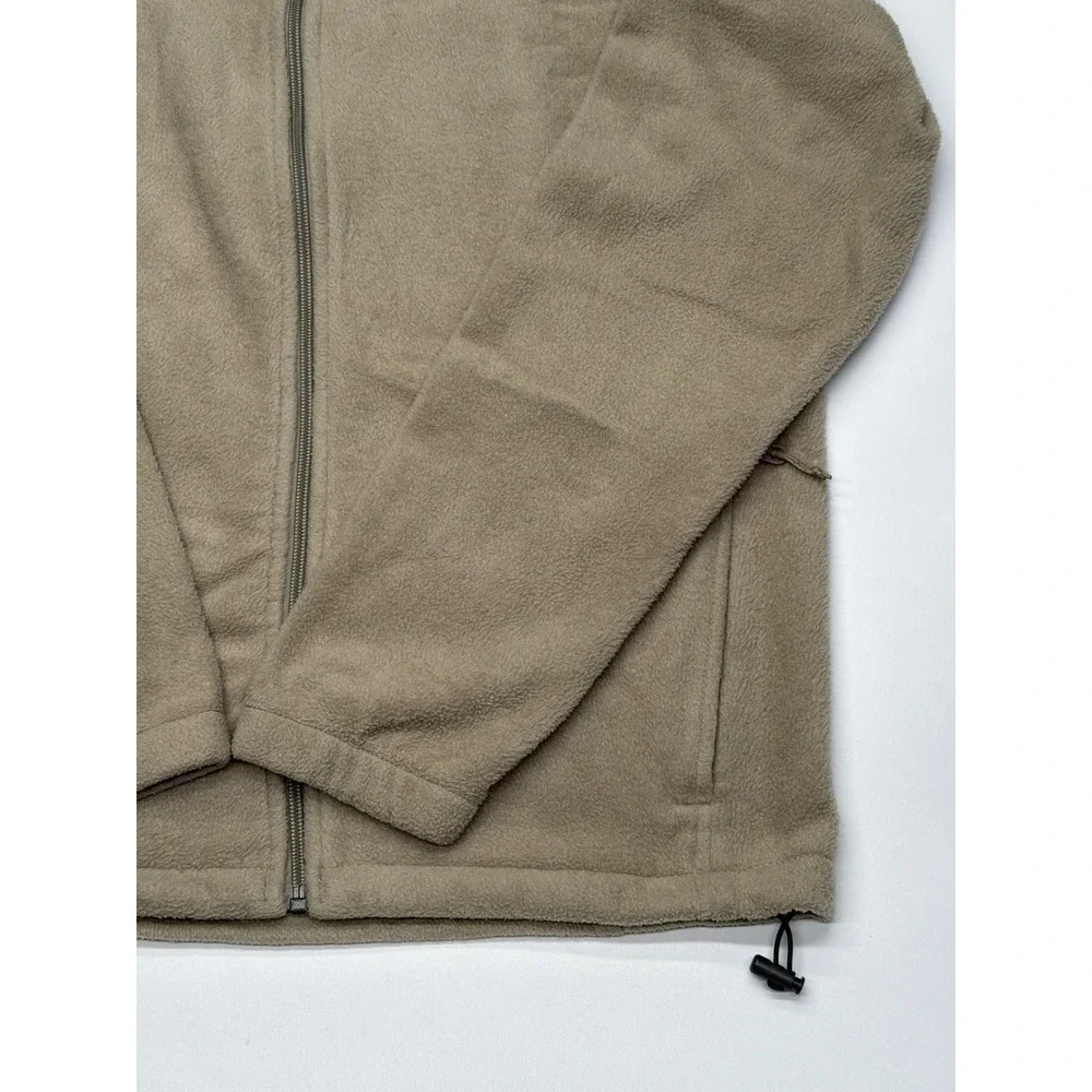 Columbia Fleece Full Zip Jacket Tan Khaki Men's Warm Outdoor Layer‎ Medium